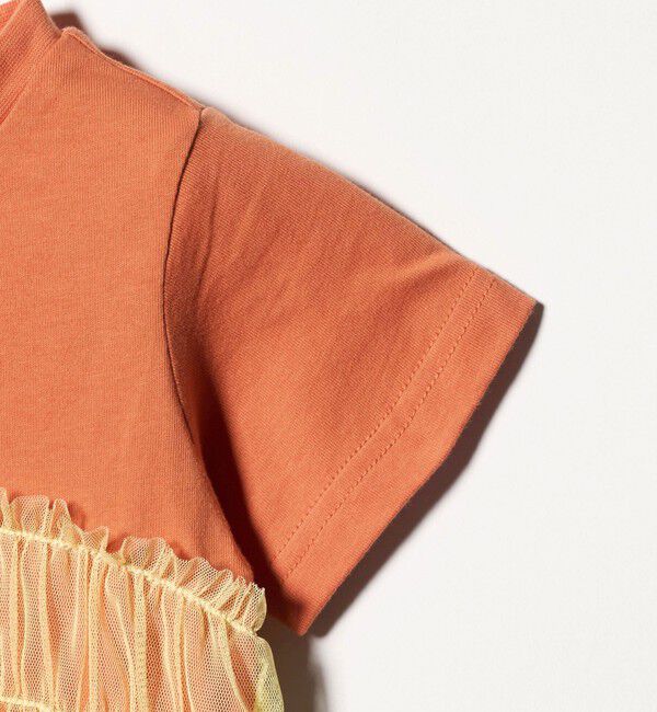 UNITED ARROWS green label relaxing「【スタメンシリーズ】チュールドッキング Tシャツ / キッズ  100cm-160cm UVカット 接触冷感  吸水速乾」|Tシャツ・カットソー|