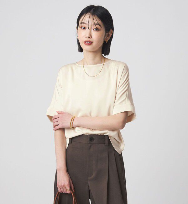 UNITED ARROWS green label relaxing「サテン TEE ブラウス」|シャツ・ブラウス|
