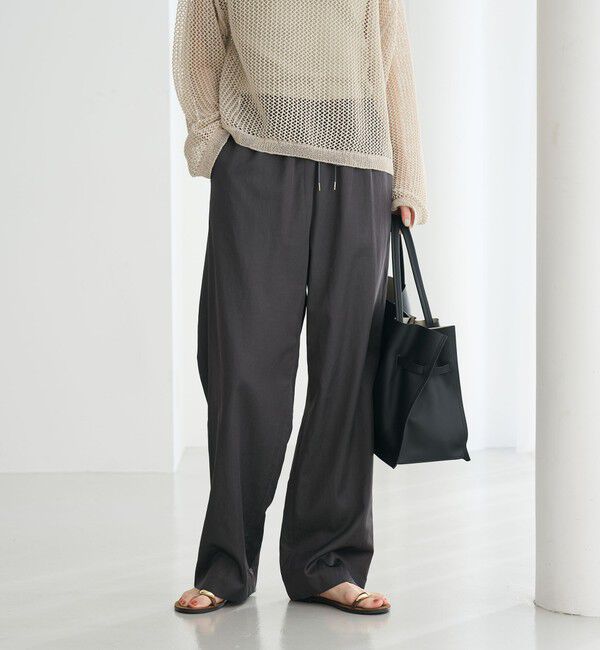 BEAUTY&YOUTH UNITED ARROWS「コットンレーヨンサテン ドローストワイドパンツ」|その他|