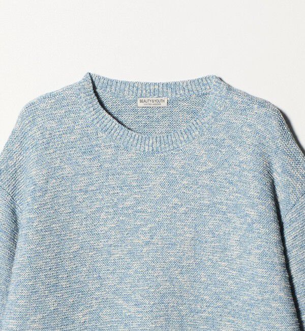 BEAUTY&YOUTH UNITED ARROWS「ガーター ステッチ スラブ クルーネック ニット ウォッシャブル」|ニット・セーター|
