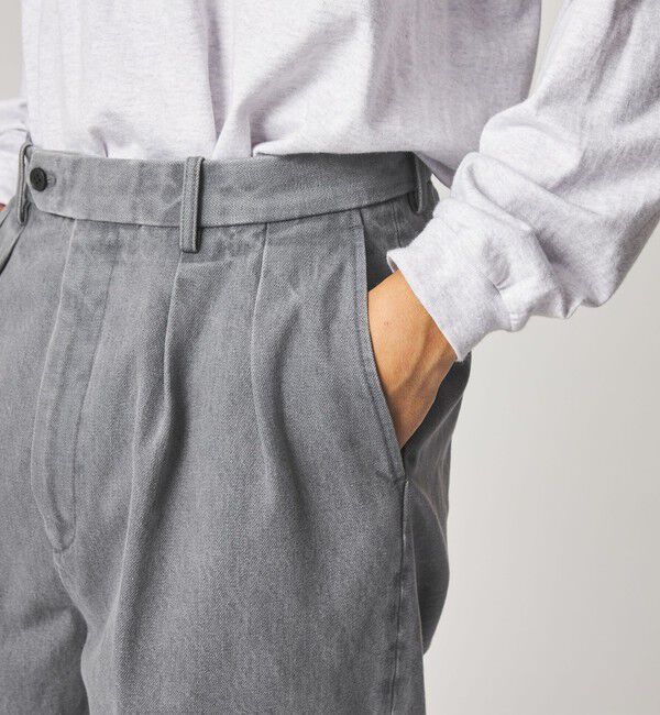 STEVEN ALAN「＜Steven Alan＞ 13.5oz デニム インツープリーツ ドレス トラウザーズ」|スラックス|