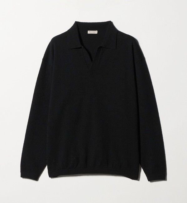 BEAUTY&YOUTH UNITED ARROWS「クリンプ コットン ポロスキッパー ニット ウォッシャブル」|ニット・セーター|