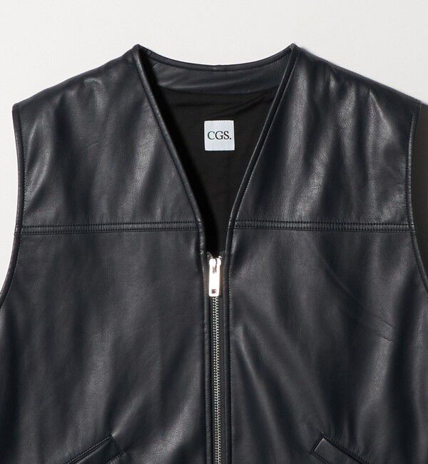 California General Store「＜CGS.＞レザー ライク ワーク ベスト」|ベスト・ジレ|