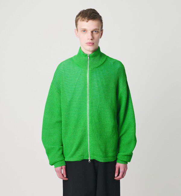 MONKEY TIME「リネン ドライバーズ ニット」|カーディガン|