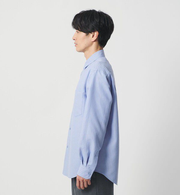 BEAUTY&YOUTH UNITED ARROWS「ライト リネンタッチ ストライプ レギュラー シャツ FORM TAPERD型」|シャツ・ブラウス|