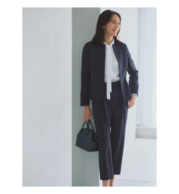 Demi-Luxe BEAMS 「トリアセ 1タック パンツ＊」|スラックス|NAVY