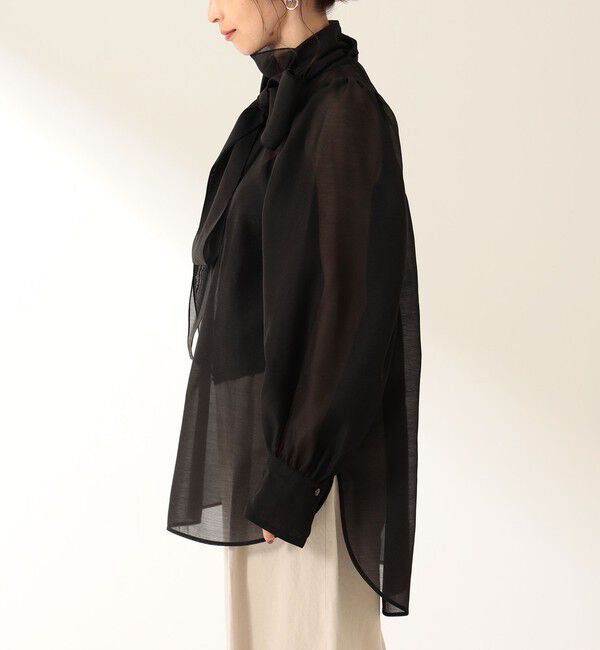 Demi-Luxe BEAMS 「オーガンジー リボンブラウス」|シャツ・ブラウス|