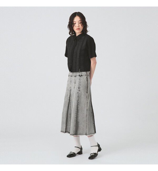 Ray BEAMS 「デニム タック ミディアム スカート」|スカート|