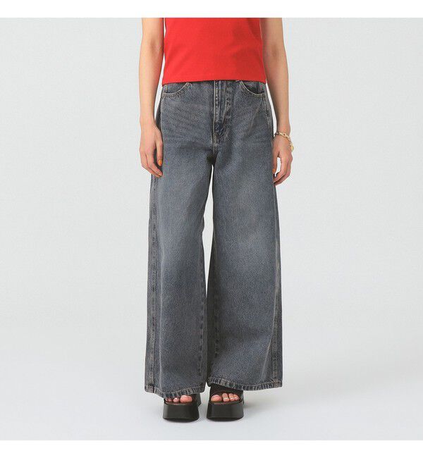 Ray BEAMS 「オーバーダイ デニム パンツ」|デニム|