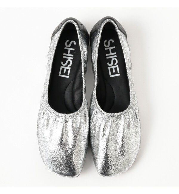 Demi-Luxe BEAMS 「SHISEI / ギャザー メタリック バレエシューズ」|パンプス|