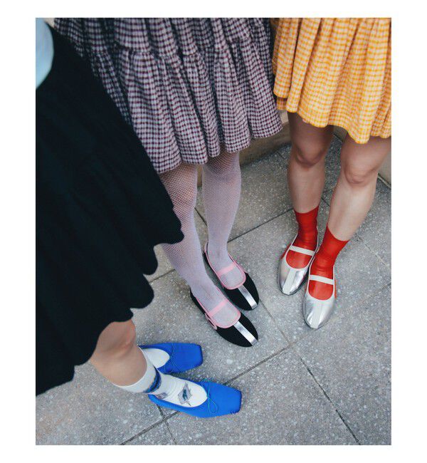 Ray BEAMS 「【別注】Anniel / サテン バレエ シューズ」|スニーカー|