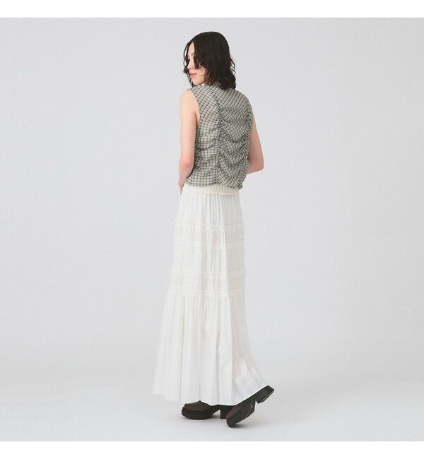 Ray BEAMS 「レース キリカエ ティアード スカート」|スカート|