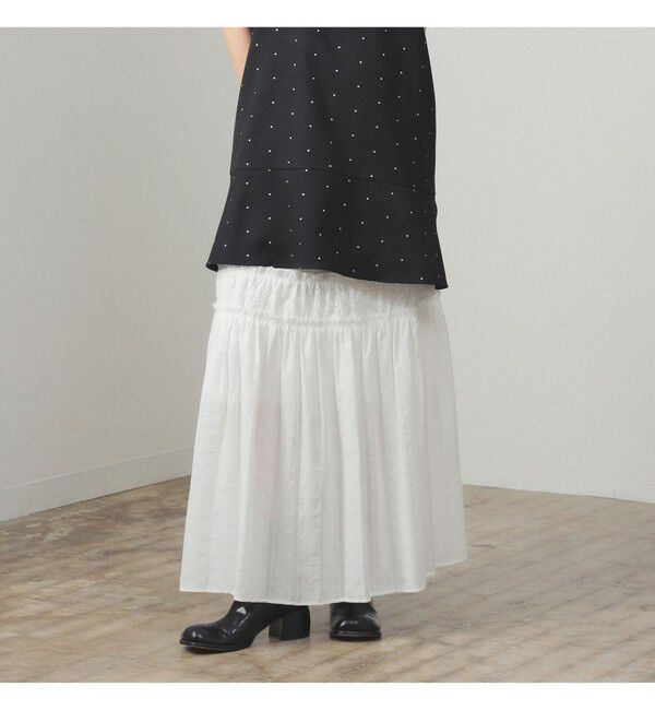Ray BEAMS 「レース キリカエ ティアード スカート」|スカート|