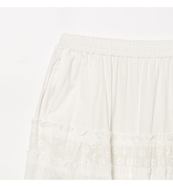 Ray BEAMS 「レース キリカエ ティアード スカート」|スカート|
