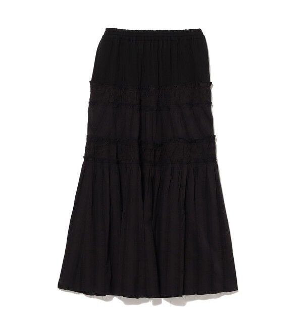 Ray BEAMS 「レース キリカエ ティアード スカート」|スカート|