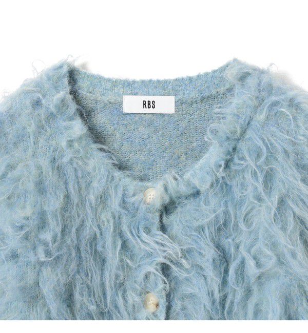 Ray BEAMS 「RBS / ミックスシャギー クルーネック カーディガン」|カーディガン|