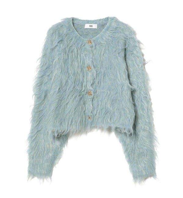 Ray BEAMS 「RBS / ミックスシャギー クルーネック カーディガン」|カーディガン|