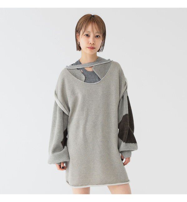 BEAMSBOY「maturely / グリッターミニワンピース」|ワンピース|GOLD