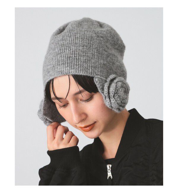 Ray BEAMS 「【別注】Casselini / フラワー ニット帽」|ニット帽|GREY