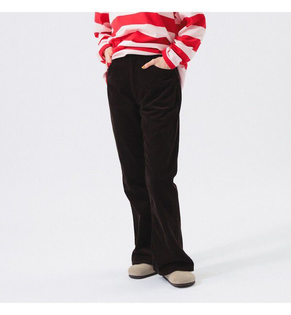 BEAMSBOY「コード フレア パンツ」|チノ|