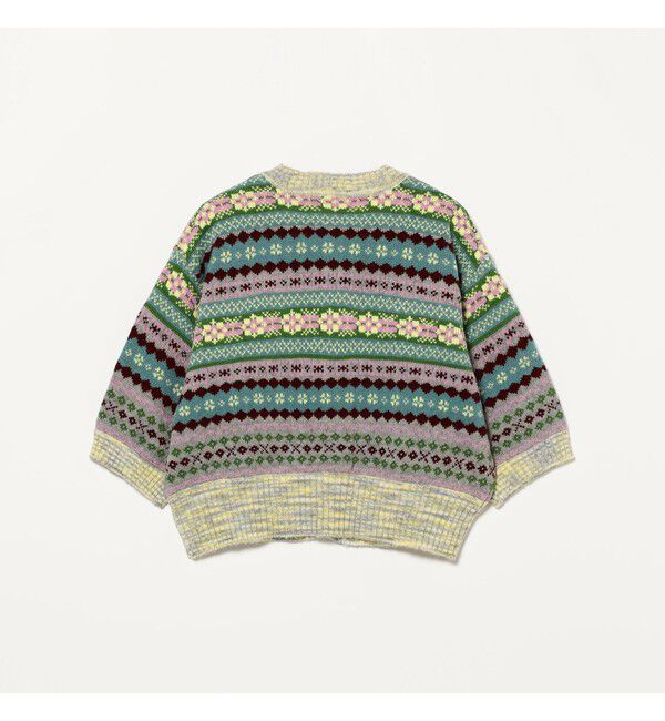 BEAMSBOY「フェアアイル 5分袖 カーディガン」|ベスト・ジレ|