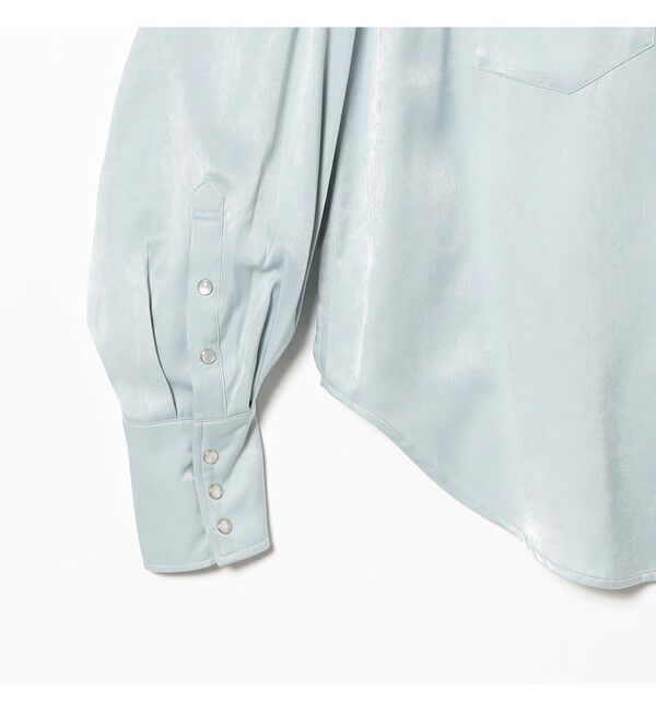 BEAMSBOY「サテン ウエスタン シャツ」|シャツ・ブラウス|