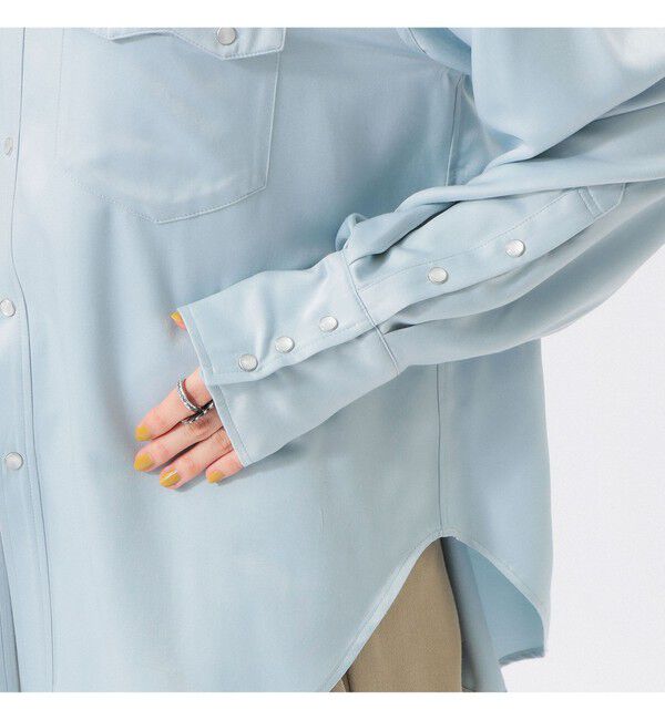 BEAMSBOY「サテン ウエスタン シャツ」|シャツ・ブラウス|