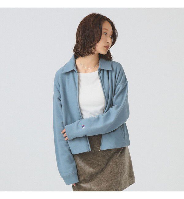 Ray BEAMS 「【別注】Champion / ジップ スウェット」|スウェット・ジャージ|BLUE_GREY