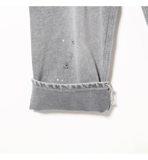 BEAMS「ワイドストレートフィット ダメージ スウェットパンツ」|チノ|