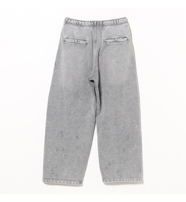 BEAMS「ワイドストレートフィット ダメージ スウェットパンツ」|チノ|