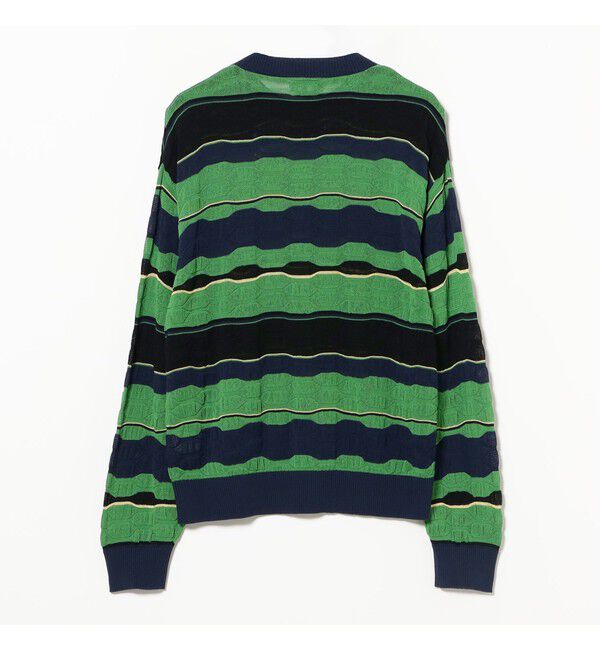 BEAMS「12ゲージ ジャカード マルチボーダーニット【ワイドフィット】」|ニット・セーター|