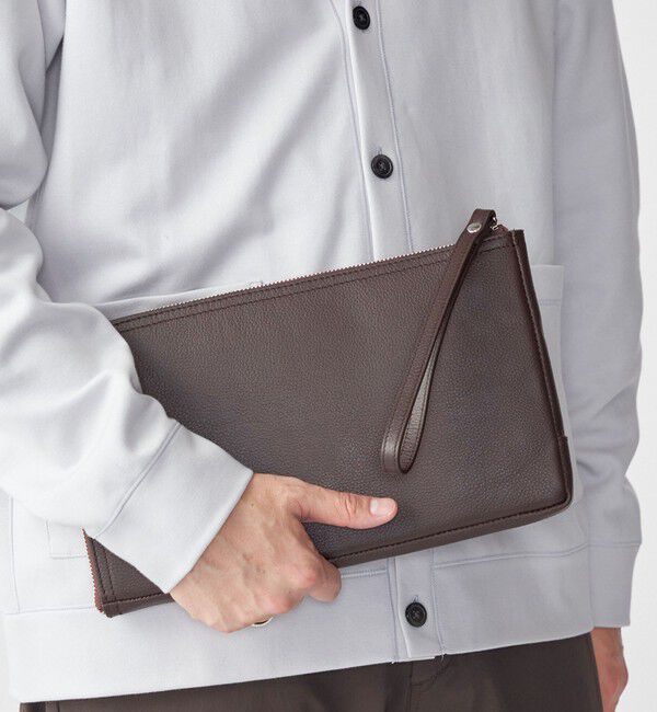 SHIPS「SHIPS: スマート レザー クラッチバッグ」|クラッチバッグ|