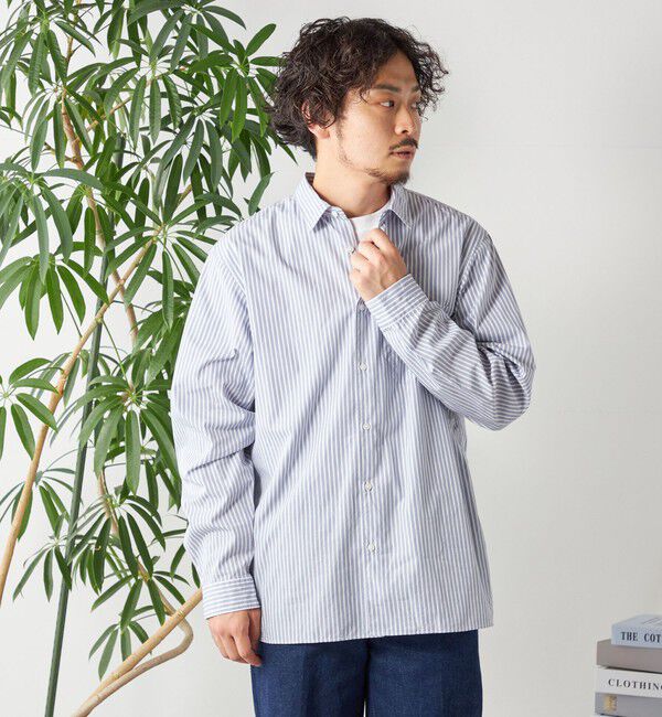 SHIPS any「SHIPS any: ストライプ / ソリッド リラックス レギュラーカラー シャツ 24SS◇」|シャツ・ブラウス|