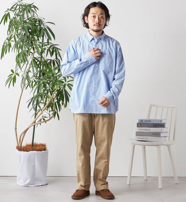 SHIPS any「SHIPS any: ストライプ / ソリッド リラックス レギュラーカラー シャツ 24SS◇」|シャツ・ブラウス|