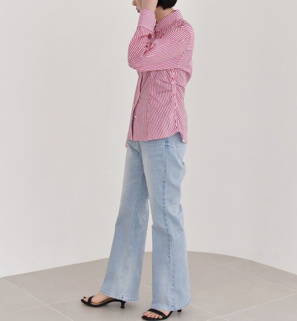 quaranciel「quaranciel:〈洗濯機可能〉セミフレア デニム パンツ」|デニム|