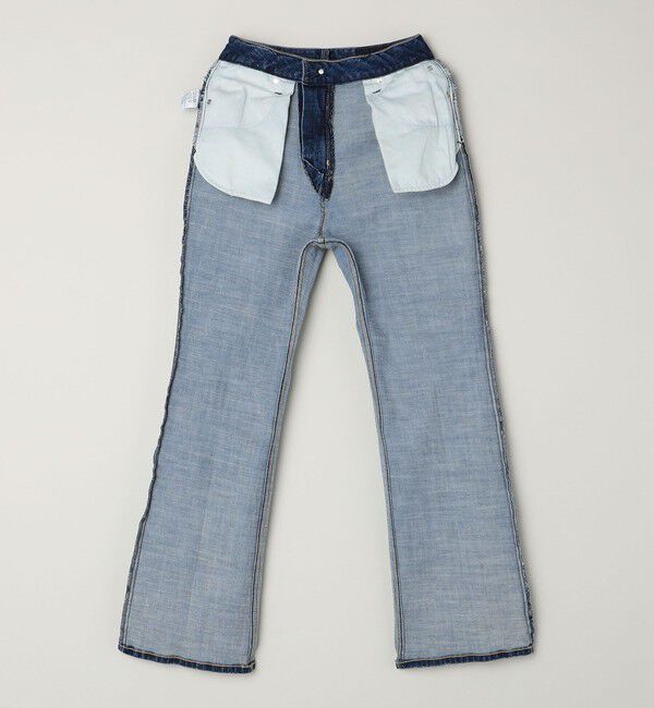 quaranciel「quaranciel:〈洗濯機可能〉セミフレア デニム パンツ」|デニム|