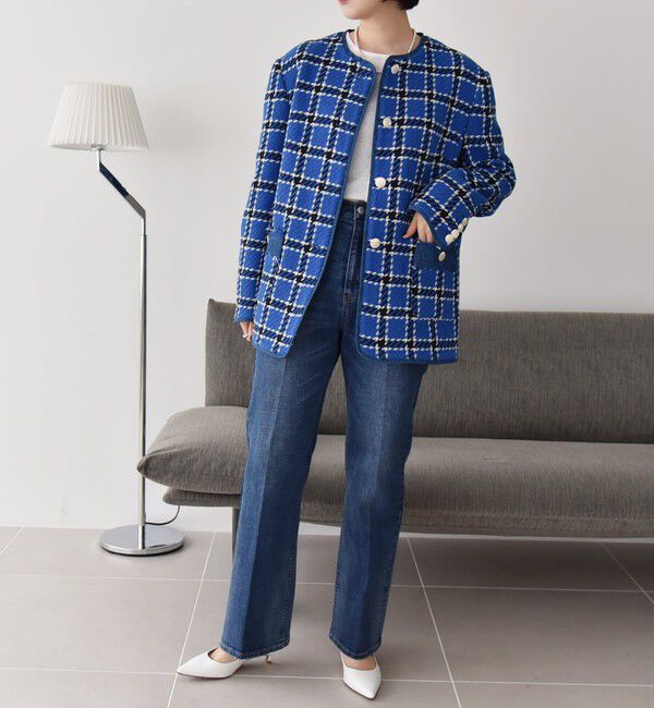 quaranciel「quaranciel:〈洗濯機可能〉セミフレア デニム パンツ」|デニム|