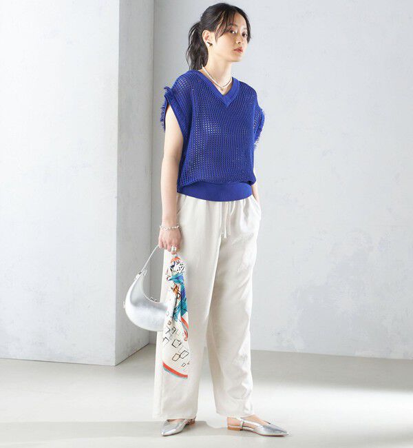 SHIPS for women「〈手洗い可能〉メッシュ 編み 前後 ２WAY ニット ベスト ◇」|ベスト・ジレ|