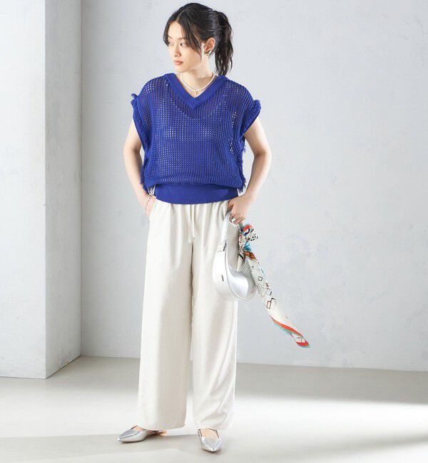 SHIPS for women「〈手洗い可能〉メッシュ 編み 前後 ２WAY ニット ベスト ◇」|ベスト・ジレ|