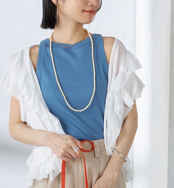 SHIPS for women「【SHIPS別注】onit:〈洗濯機可能〉アメリカンスリーブ タンクトップ」|タンクトップ|ライトブルー