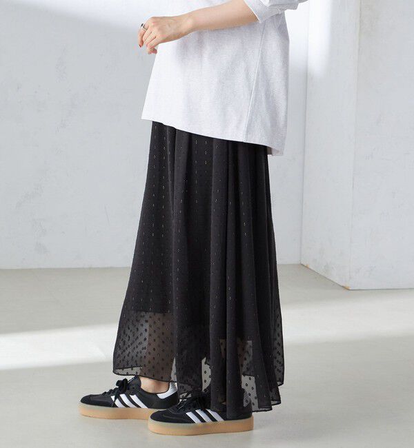 SHIPS for women「〈手洗い可能〉レオパード / 無地 ギャザー スカート」|スカート|