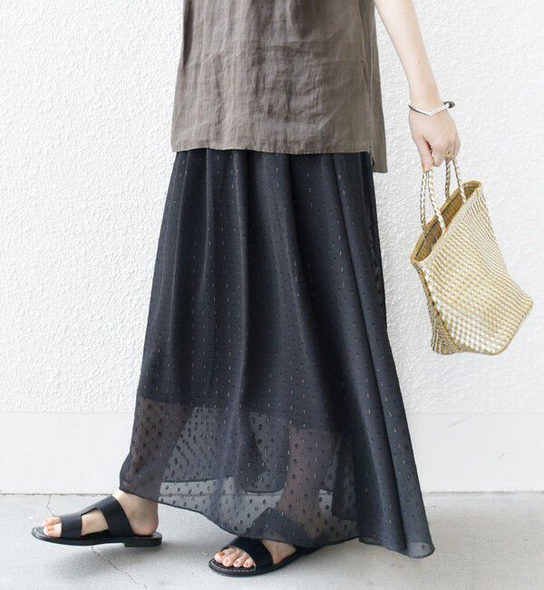 SHIPS for women「〈手洗い可能〉レオパード / 無地 ギャザー スカート」|スカート|