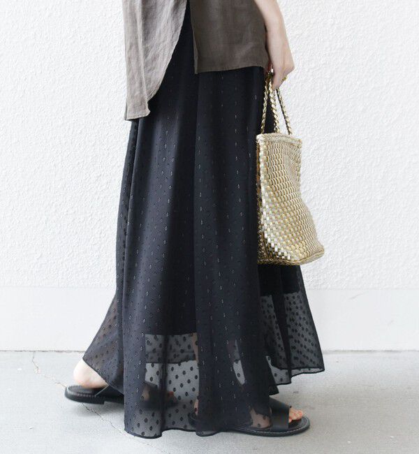 SHIPS for women「〈手洗い可能〉レオパード / 無地 ギャザー スカート」|スカート|