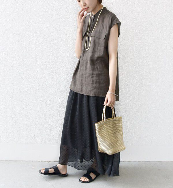 SHIPS for women「〈手洗い可能〉レオパード / 無地 ギャザー スカート」|スカート|