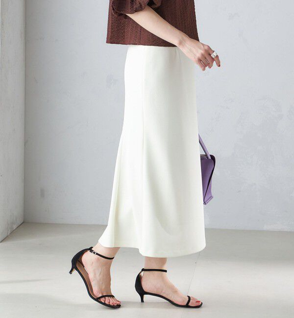 SHIPS for women「〈手洗い可能〉ニット ジョーゼット バック マーメイド スカート」|スカート|