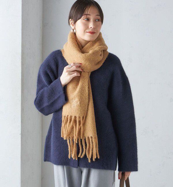 SHIPS for women「刺繍 モへヤ ミックス マフラー」|マフラー|