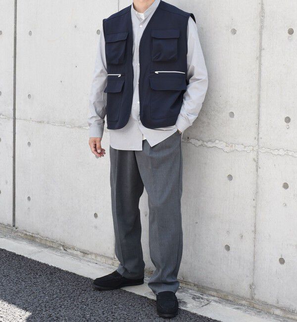 SHIPS any「SHIPS any: 〈洗濯機可能〉ストレッチ ナイロン マルチポケット ベスト (セットアップ対応)◇」|ベスト・ジレ|