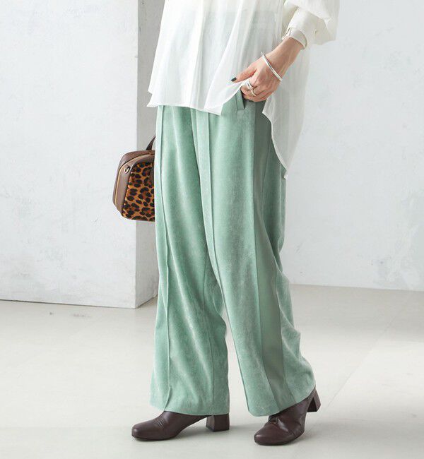 SHIPS for women「〈手洗い可能〉ベッチン ライン ストレート パンツ」|その他|