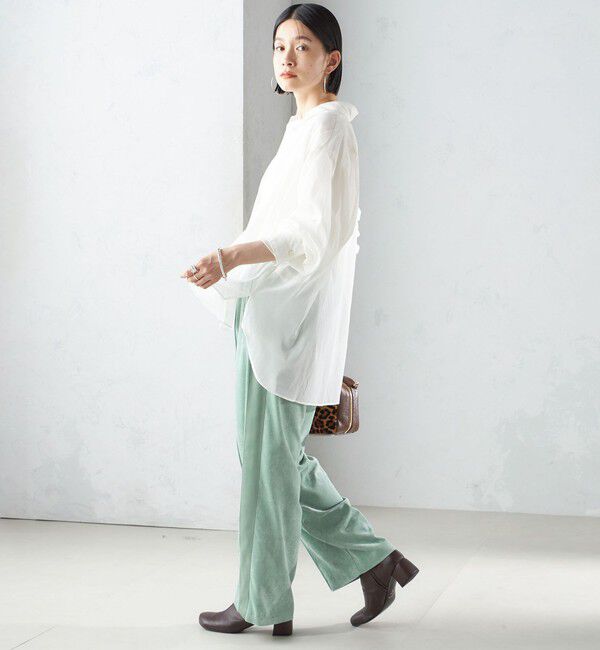 SHIPS for women「〈手洗い可能〉ベッチン ライン ストレート パンツ」|その他|