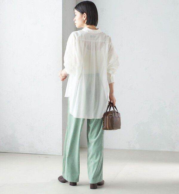 SHIPS for women「〈手洗い可能〉ベッチン ライン ストレート パンツ」|その他|